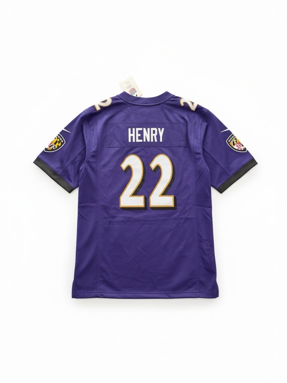 NWT Ravens Derrick Henry Nike Football Game Jersey Purple Youth Large 14/16